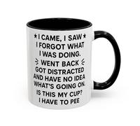 I Came I Saw I Forgot Funny Novelty Coffee Mug, Gift for ADHD, Funny Forgetful Gift Ideas for Her, Distracted Quote, Anxiety Mug (Black 11oz, Mug)