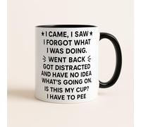 I Came I Saw I Forgot Funny Novelty Coffee Mug, Gift for ADHD, Funny Forgetful Gift Ideas for Her, Distracted Quote, Anxiety Mug (White, 15oz)