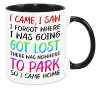 I Came I Saw I Forgot Got Lost Mug - Funny Novelty Gift Silly Present Mug Birthday Christmas for Mum Dad Friend Sister Brother Grandparents for Man Woman Secret Santa Work Quotes (Rainbow)
