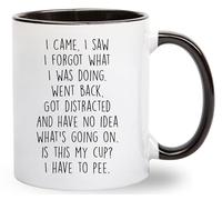 I Came I Saw I Forgot What I Was Doing Coffee Mug - Funny Senior Citizens Sarcastic Gifts Old People Elderly Mom Dad Grandma Grandpa - Presents Mothers Day Fathers Day Birthday - 11 oz Novelty Cup