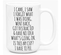 I Came I Saw I Forgot What I Was Doing Funny Coffee Mug 15oz - Birthday Gifts For Old People Senior Citizens Elderly Grandma Grandpa Mom Dad - Sarcastic Funny Gifts Mothers Day Fathers Day Christmas