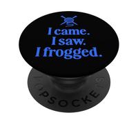I Came I Saw I Frogged Funny Knitting PopSockets Adhesive PopGrip