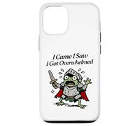I came I saw I got overwhelmed tiny knight frog panicking Case for iPhone 12/12 Pro