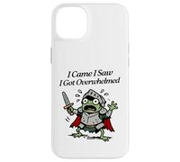 I came I saw I got overwhelmed tiny knight frog panicking Case for iPhone 14 Plus