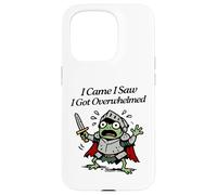 I came I saw I got overwhelmed tiny knight frog panicking Case for iPhone 15 Pro