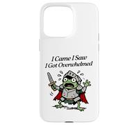 I came I saw I got overwhelmed tiny knight frog panicking Case for iPhone 15 Pro Max