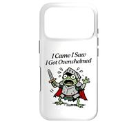 I came I saw I got overwhelmed tiny knight frog panicking Case for iPhone 17 Pro