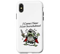 I came I saw I got overwhelmed tiny knight frog panicking Case for iPhone X/XS