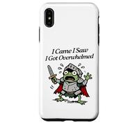 I came I saw I got overwhelmed tiny knight frog panicking Case for iPhone XS Max