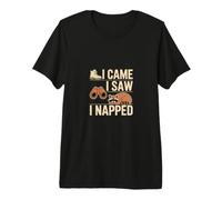 I Came I Saw I Napped Camping Raccoon Humor Premium T-Shirt