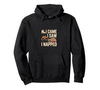 I Came I Saw I Napped Camping Raccoon Humor Pullover Hoodie