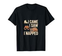 I Came I Saw I Napped Camping Raccoon Humor T-Shirt