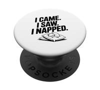 I Came I Saw I Napped Funny Cat Lover Humor PopSockets Adhesive PopGrip