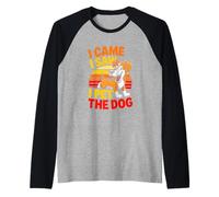 I Came I Saw I Pet The Dog Funny Dog Lover Raglan Baseball Tee