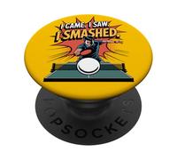 I Came I Saw I Smashed Funny Ping Pong Player Table Tennis PopSockets Adhesive PopGrip