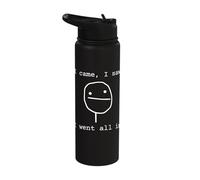 I Came I Saw I Went All in Funny Poker Player Gambling Stainless Steel Insulated Water Bottle