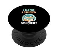 I Came I Studied I Conquered Exam Teacher Score Test Day PopSockets Adhesive PopGrip