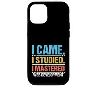 I Came I Studied I Mastered Web Development Coding Case for iPhone 12/12 Pro