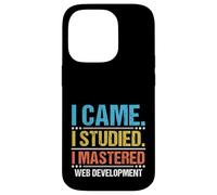 I Came I Studied I Mastered Web Development Coding Case for iPhone 14 Pro