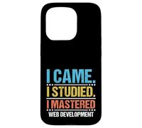 I Came I Studied I Mastered Web Development Coding Case for iPhone 15 Pro