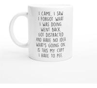 I Came Saw Forgot What was Doing Novelty Ceramic Coffee Mug - Funny Senior Citizens Sarcastic Gifts Old People Elderly Mom Dad Grandma Grandpa - Presents Mothers Day Fathers Birthday -11 Oz