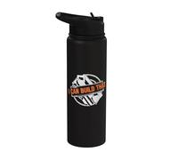 I Can Build that Woodworking Carpenter Stainless Steel Insulated Water Bottle
