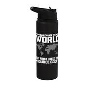 I Can Change The World Need Source Code Stainless Steel Insulated Water Bottle