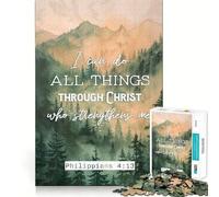 I Can Do All Things Jigsaw 1000 Pieces for Teenagers Brain Exercise DownTime Game Real Challenge Birthday Present (50x75cm)