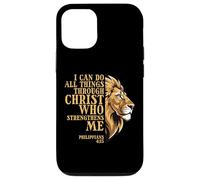 I Can Do All Things Lion Christian God Jesus Men Women Kids Case for iPhone 12/12 Pro