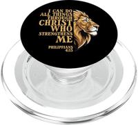 I Can Do All Things Lion Christian God Jesus Men Women Kids PopSockets PopGrip for MagSafe