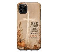 I Can Do All Things Philippians 4:13 Cross Pumpkin Fall Case for iPhone 11 Pro Max