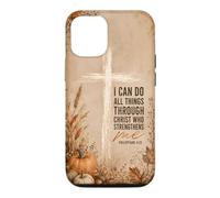 I Can Do All Things Philippians 4:13 Cross Pumpkin Fall Case for iPhone 12/12 Pro