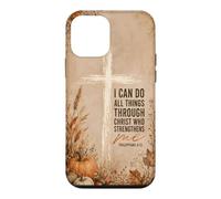 I Can Do All Things Philippians 4:13 Cross Pumpkin Fall Case for iPhone 12 mini