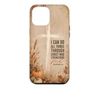 I Can Do All Things Philippians 4:13 Cross Pumpkin Fall Case for iPhone 12 Pro Max