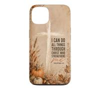 I Can Do All Things Philippians 4:13 Cross Pumpkin Fall Case for iPhone 13