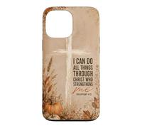 I Can Do All Things Philippians 4:13 Cross Pumpkin Fall Case for iPhone 13 Pro Max