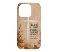 I Can Do All Things Philippians 4:13 Cross Pumpkin Fall Case for iPhone 14 Pro