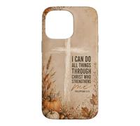I Can Do All Things Philippians 4:13 Cross Pumpkin Fall Case for iPhone 14 Pro Max