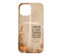 I Can Do All Things Philippians 4:13 Cross Pumpkin Fall Case for iPhone 15