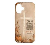 I Can Do All Things Philippians 4:13 Cross Pumpkin Fall Case for iPhone 16