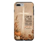 I Can Do All Things Philippians 4:13 Cross Pumpkin Fall Case for iPhone 7 Plus/8 Plus