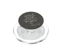 I Can Do All Things Philippians 4:13 Faith Bible Christ Gray PopSockets PopGrip for MagSafe