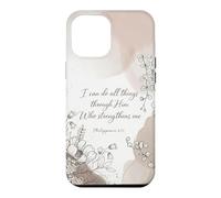 I Can Do All Things Philippians 4:13 Floral Bible Verse Case for iPhone 12 Pro Max