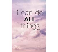 I Can Do All Things: Phillipians 4:13, Purple Clouds, College Ruled Notebook, Bible Verse, 6x9 inches, 100 Pages