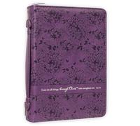 I CAN DO All Things Purple Trendy Large Bible CASE
