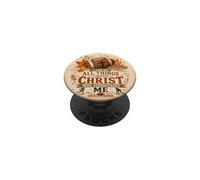 I Can Do All Things Through Christ Bible Verse Fall Leaves PopSockets Adhesive PopGrip