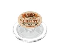 I Can Do All Things Through Christ Bible Verse Fall Leaves PopSockets PopGrip for MagSafe