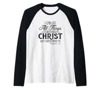 I Can Do All Things Through Christ - Bible Verse Gift Raglan Baseball Tee