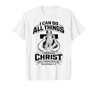 I Can Do All Things Through Christ Boxing Boxer Philippians Value Graphic T-Shirt