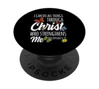 I Can Do All Things Through Christ Buttefly Art Religious PopSockets Adhesive PopGrip